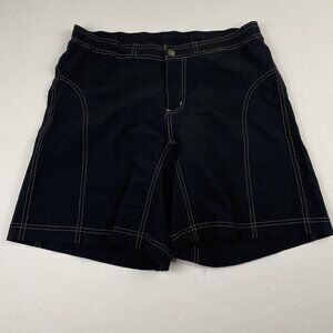 Shebeest Cycling Shorts Women’s L No Liner Black Nylon Spandex Drawstrings